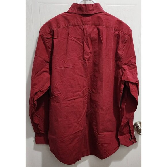 Banana Republic Stretch Classic Red Long Sleeve Button Up Shirt Size Large - Picture 9 of 10